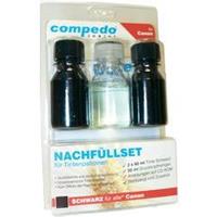 Compedo Canon schwarz: 120 ml Tinte schwarz + 50 ml Druckkopfreiniger