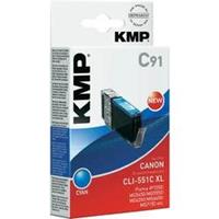 Tintenpatrone KMP, kompatibel für Canon CLI-551C XL, cyan