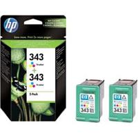 HP Original 343 Druckerpatronen Doppelpack cyan, magenta, gelb, 330 Seiten 7ml (CB332EE)