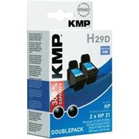 KMP Inkt vervangt HP 21 Compatibel 2-pack Zwart H29D 1900,4021