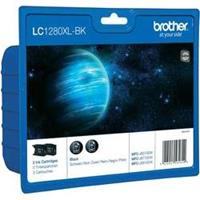 Brother LC-1280XLBK Zwart (2-Pack)(Origineel)