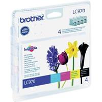 Brother Inkt LC-970BK/C/M/Y Origineel Combipack Zwart, cyaan, magenta, geel LC970VALBP