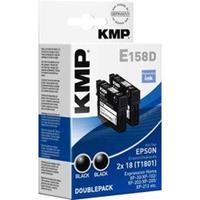 kmp Tinte ersetzt Epson T1801, 18 Kompatibel 2er-Pack Schwarz E158D 1622,4821