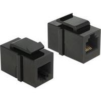 Keystone-Modul RJ12 Buchse DeLOCK > RJ12 Buchse Cat.3 schwarz - Delock