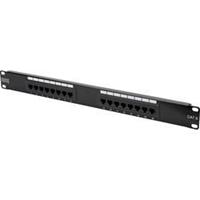 DIGITUS 19,  Patch Panel Kat.6, Klasse E, 16 x RJ45, 1 HE