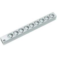 Secomp 333.401 - 19-inch power strip, 9-pin 1U multiple socket, 9x Schuko, aluminum, 333.401