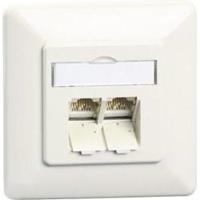 E-DAT C6A 2 AP rws - RJ45 8(8) Data outlet 6A (IEC) white E-DAT C6A 2 AP rws