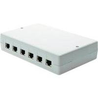 DIGITUS Aufputzbox für Keystone Module, 6 x RJ45, reinweiß