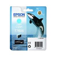 Epson T7605 inkt cartridge licht cyaan (origineel)