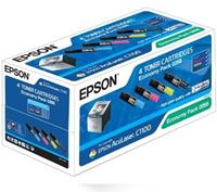 Epson AcuLaser C1100 bk/c/m/y toner origineel (4 st)