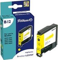 Pelikan inktcartridge geel, 300 pagina's voor Brother - OEM: LC970Y