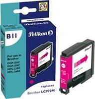 Pelikan inktcartridge magenta, 300 pagina's voor Brother - OEM: LC970M