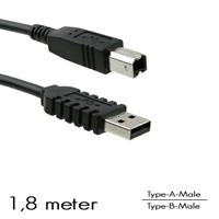 Intronics USB 2.0 aansluitkabel USB A man - USB B man 1.8 m