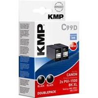 kmp Tinte ersetzt Canon PGI-1500XL BK Kompatibel 2er-Pack Schwarz C99D 1564,0021