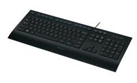 Logitech Corded K280e - Toetsenbord - Frans - Zwart