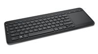 microsoft All-in-One cordless Media Keyboard Funk Tastatur Deutsch, QWERTZ, Windows Schwarz Integr