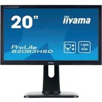 Iiyama B2083HSD LED-monitor 49.5 cm (19.5 inch) 1600 x 900 pix WSXGA 5 ms VGA, DVI, Hoofdtelefoon (3.5 mm jackplug) TN LED