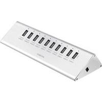 LogiLink USB 2.0 Hub mit Netzteil,10 Port + Schnell-Ladeport