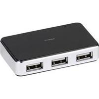 vivanco IT-USBHUB4PWR 4 Port USB 2.0-Hub Schwarz, Silber