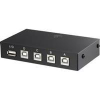 renkforce 4 Port USB 2.0-Umschalter Schwarz