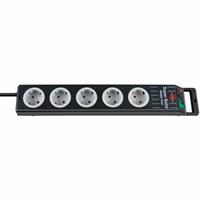 Brennenstuhl Sicherheits 1153380115 Power Strip, x5 Schuko with Current Limiter, 2.5m