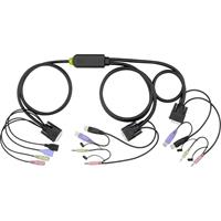 LevelOne KVM-0260 2-Port USB DVI-D Single Link Cable KVM Switch, audio support