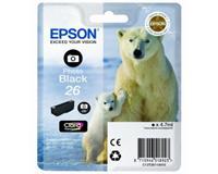 Epson T2611, 26 photo bk inktpatroon origineel