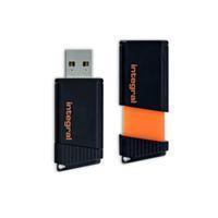 Integral Pulse USB 2.0 stick, 32 GB, zwart/oranje