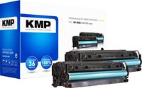 KMP H-T157D Tonercassette 2-pack vervangt HP 305X, CE410X Zwart 4900 bladzijden Compatibel Toner set van 2