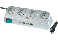 4-fach Steckdosenleiste mit 4 port USB Hub-Professional - Brennenstuhl