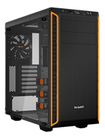 Pure Base 600 Midi-Tower PC-Gehäuse Schwarz, Orange gedämmt, Seitenfenster, 2 vorinstallie