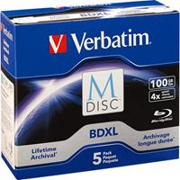 verbatim M-DISC Blu-ray XL Rohling 100GB 5 St. Jewelcase