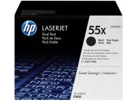 Hewlett Packard HP Toner CE 255 XD Doppelpack schwarz No. 55 X