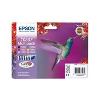 Epson Inktcartridge  T0807 zwart + 5 kleuren