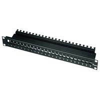 AMJ-Mod 24PP/ub sw - 19 inch AMJ module carrier 1U 24P empty black, AMJ-Mod 24PP/ub black