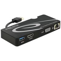 USB 3.0 Naar HDMI/VGA/RJ45/USB3.0 Adapter - Delock