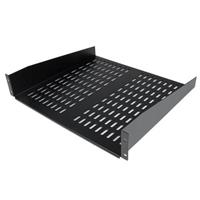 StarTech 2HE Universal Rack Mount Fachboden belüftet und freitragend für 19 Server Racks (16Zoll, schwarz)