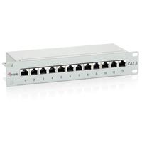 Equip 10 patch panel Cat.6, 12-Port, 1U
