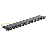 delock 19Patchpanel 24P Cat.6 0.5 HE bk