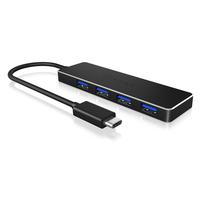 Icybox 4 Poorten Hub USB 3.0 Zwart - 