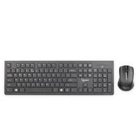 gembird Funk Tastatur, Maus-Set Deutsch, QWERTZ, Windows Grau