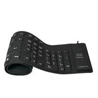 LogiLink Flexible Silikon-Tastatur, kabelgebunden, schwarz