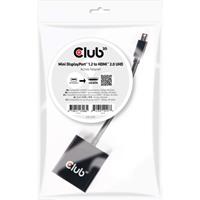Club3D Mini-DisplayPort Adapter [1x Mini-DisplayPort Stecker - 1x HDMI-Buchse] Schwarz