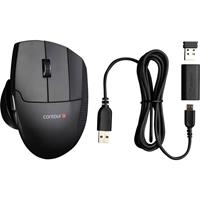 contourdesign Unimouse Funk Maus Ergonomisch, Wiederaufladbar Schwarz
