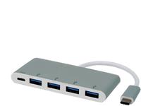 Roline 14.02.5045 4 Port USB-Kombi-Hub Silber