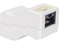 RJ45-inbouwmodule Keystone CAT 3, CAT 4, CAT 5, CAT 5e, CAT 6 Intellinet AbschlieÃbare Cat6 Inline-Kupplung UTP abschlieÃbar weiÃ