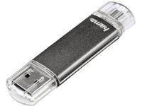 Hama FlashPen Laeta Twin USB-stick smartphone/tablet Grijs 16 GB USB 2.0, Micro-USB 2.0