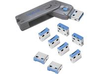 LogiLink USB Sicherheitsschloss, 1 Schlüssel / 8 Schlösser