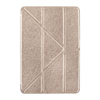 apple Transvoormers stijl Silk structuur horizontaal spiegelen effen Kleur lederen hoesje ontmoette houder voor iPad Pro 12,9 inch(Goud)