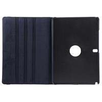 360 graden draaiend Litchi structuur lederen hoesje met 3 kijkhoeken houder voor Samsung Galaxy Note & Tab Pro 12.2 / P900 (donker blauw)